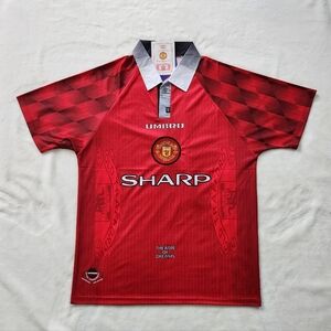Retro Manchester United Eric Cantona #7 Soccer Jersey Men's Umbro SHARP Red